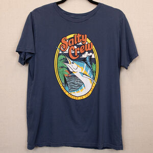 Salty Crew fish graphic blue t-shirt-M
